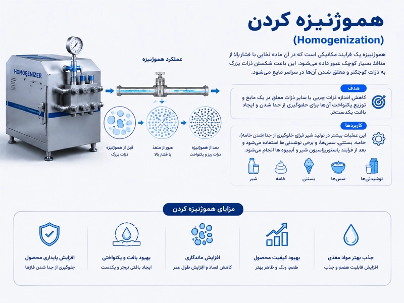 فرایند هموژنیزه کردن